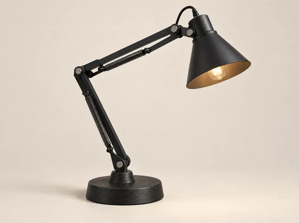 Industrial concept of the desk lamp